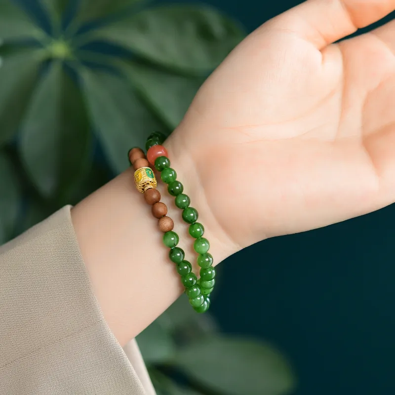 The Call Of The Heart Hetian Jade Bracelets Jasper Unisex-1