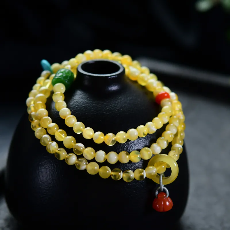 The Call Of The Heart Amber Beeswax Fine Jade Bracelets Unisex-1