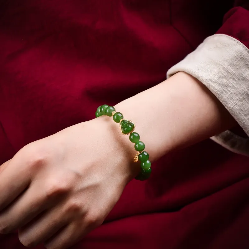 The Call Of The Heart Hetian Jade Bracelets Unisex Jasper-1