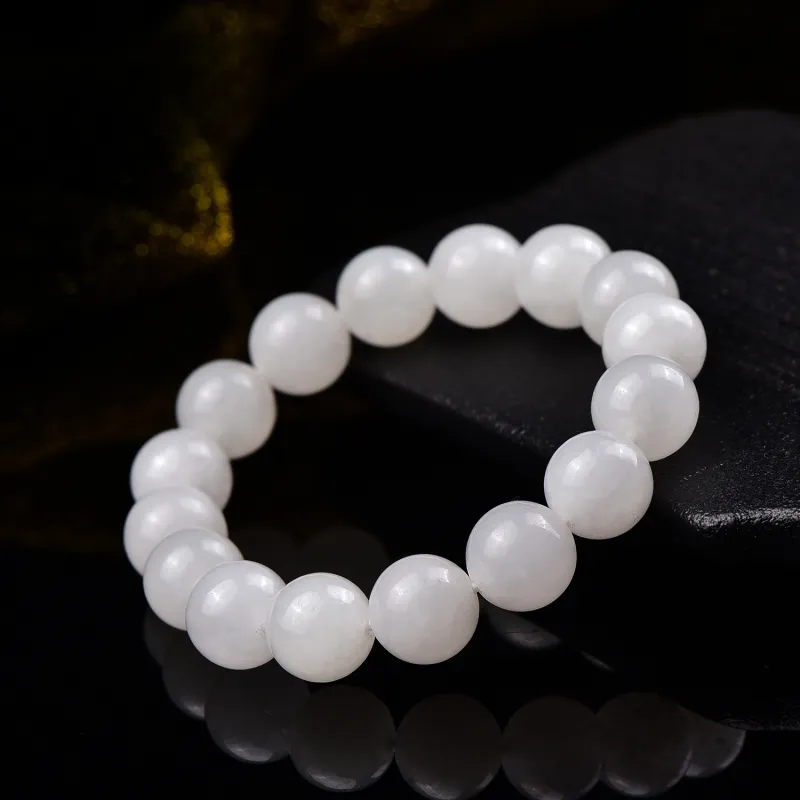 The Call Of The Heart Hetian Jade Bracelets White Jade Unisex-4