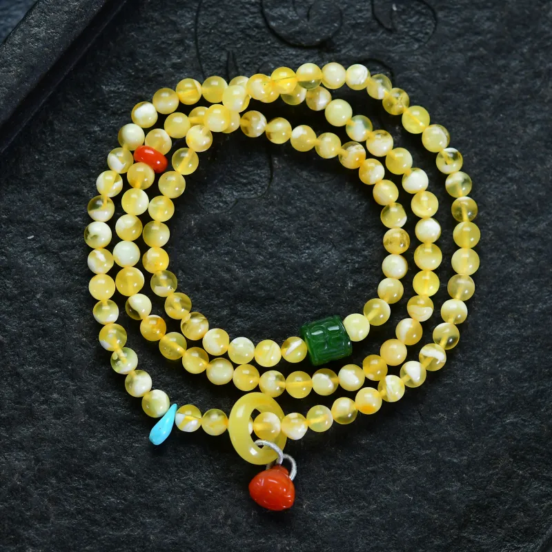 The Call Of The Heart Amber Beeswax Fine Jade Bracelets Unisex-4