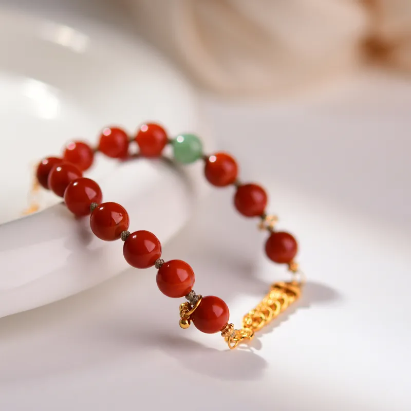 The Call Of The Heart Southern Red Agate Bracelets Unisex-4