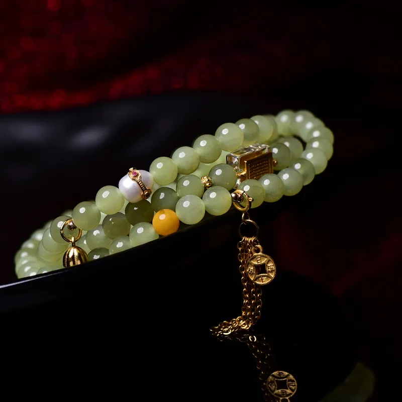 The Call Of The Heart Hetian Jade Bracelets Green Jade Unisex-5