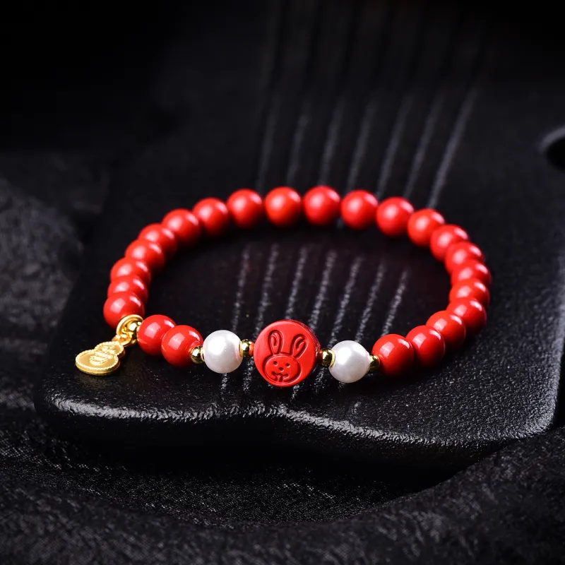 The Call Of The Heart Reconstructed Cinnabar Bracelets Unisex-10