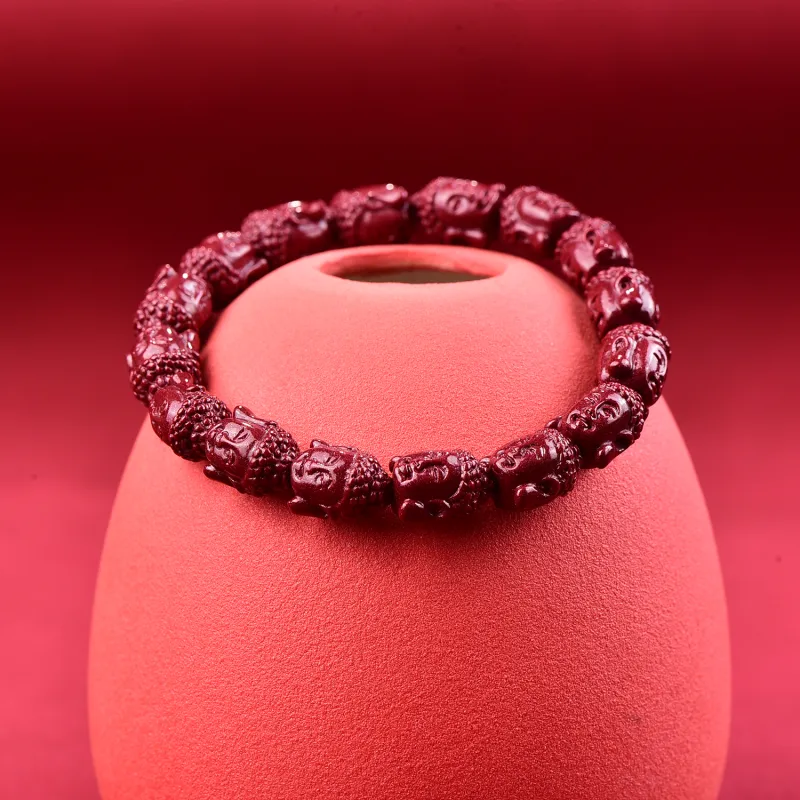 The Call Of The Heart Reconstructed Cinnabar Bracelets Unisex-5