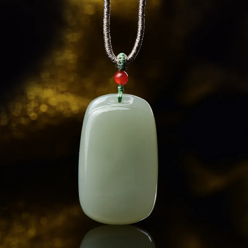 The Call Of The Heart Hetian Jade Pendants Green Jade Unisex-4