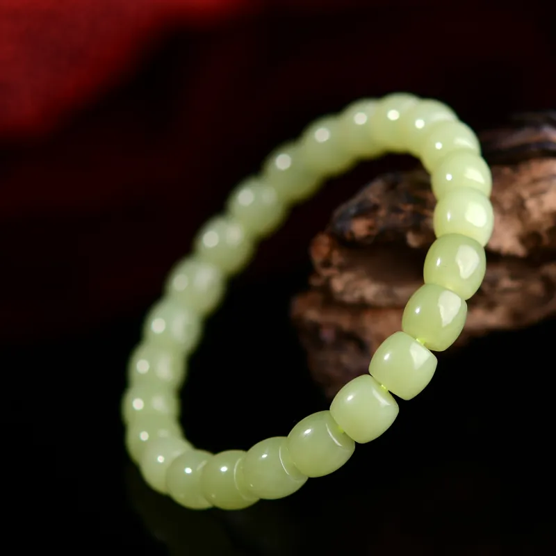 The Call Of The Heart Hetian Jade Bracelets Green Jade Unisex-4