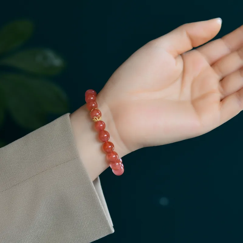 The Call Of The Heart Southern Red Agate Bracelets Unisex-5