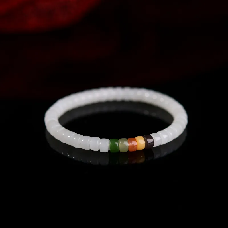 The Call Of The Heart Hetian Jade Bracelets White Jade Unisex-3