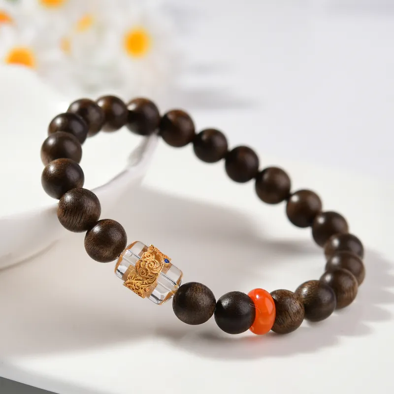The Call Of The Heart Agarwood Precious Wood Bracelets Unisex-2