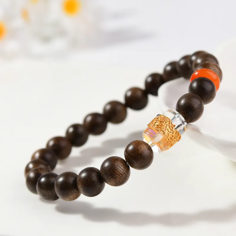 The Call Of The Heart Agarwood Precious Wood Bracelets Unisex-3