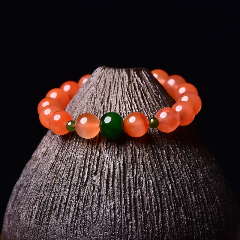 The Call Of The Heart Southern Red Agate Bracelets Unisex-5