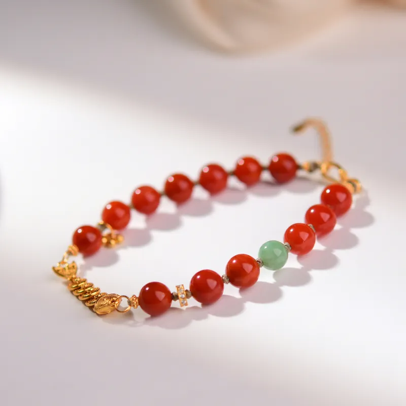 The Call Of The Heart Southern Red Agate Bracelets Unisex-3