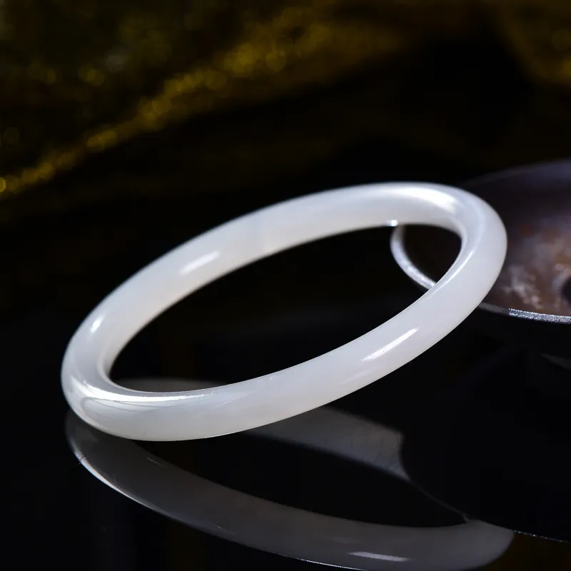 The Call Of The Heart Hetian Jade Bangles White Jade Women's-5