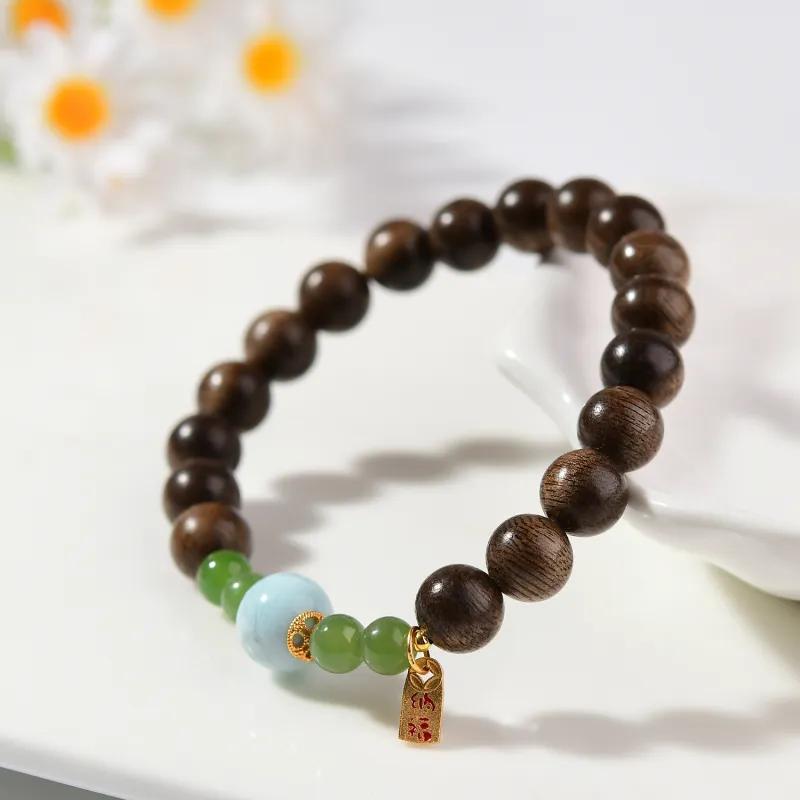The Call Of The Heart Agarwood Bracelets Unisex-3