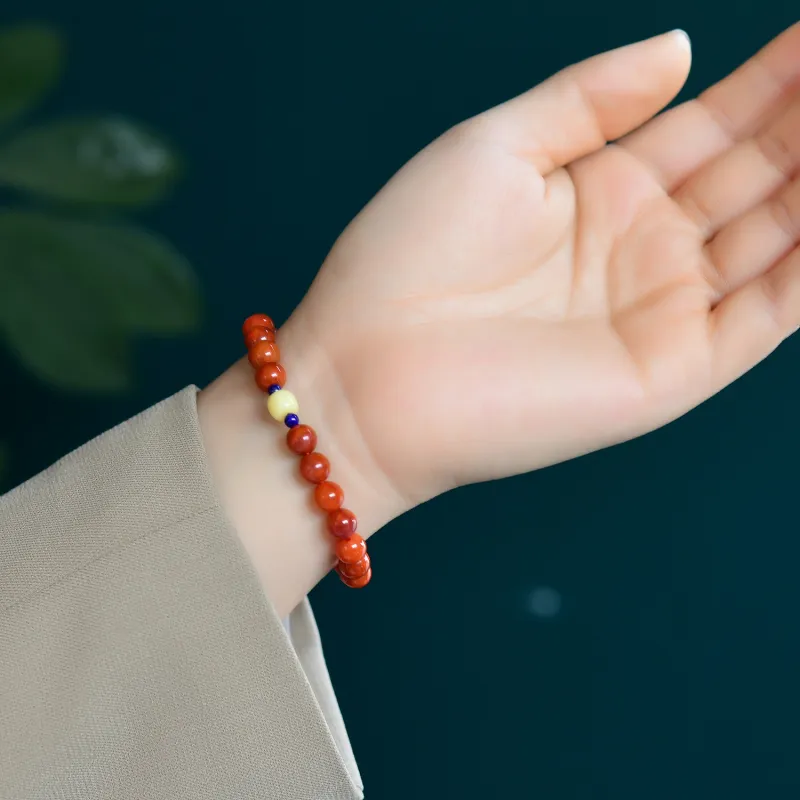 The Call Of The Heart Southern Red Agate Jade Bracelets Unisex-5