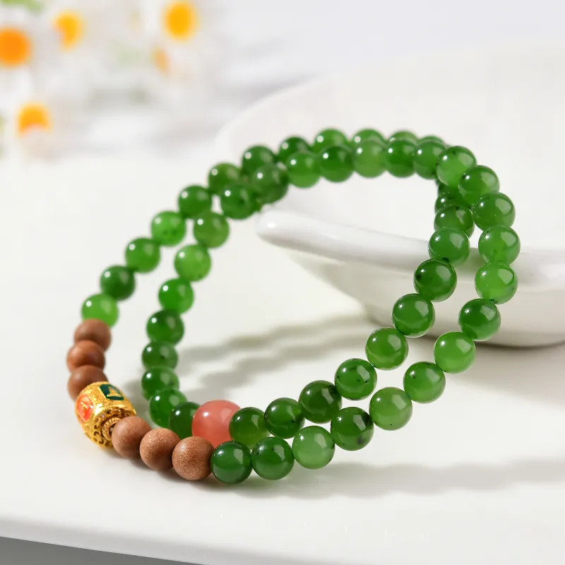 The Call Of The Heart Hetian Jade Bracelets Jasper Unisex-4