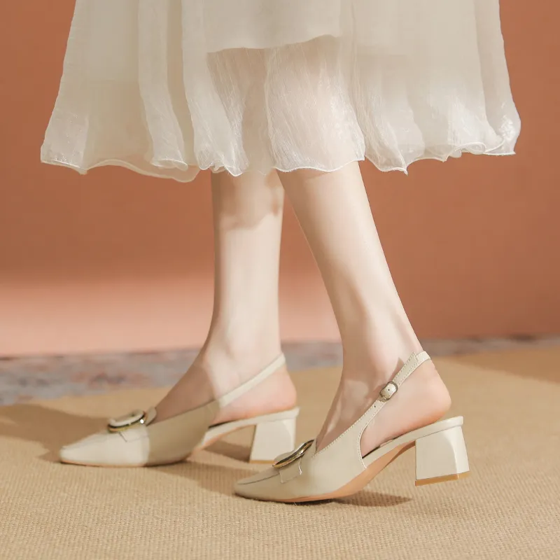 YAFEI XUANYU Chunky Heel High Heels 5cm Women's-5