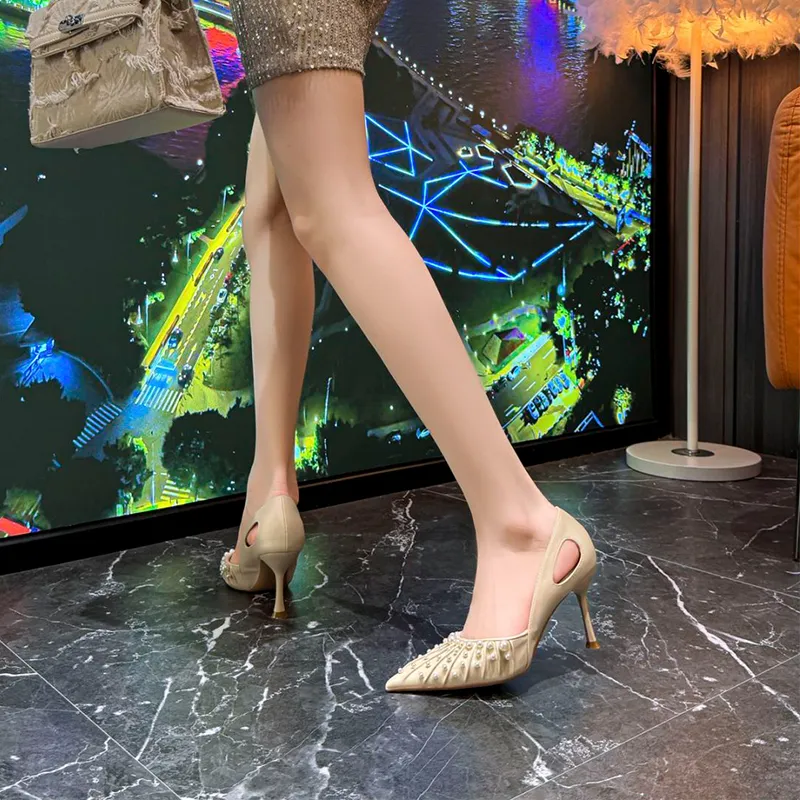 YAFEI XUANYU Slim Heel High Heels 8cm Women's-13