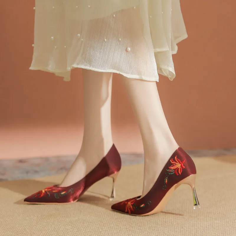 YAFEI XUANYU Slim Heel High Heels 7.5cm Women's-4