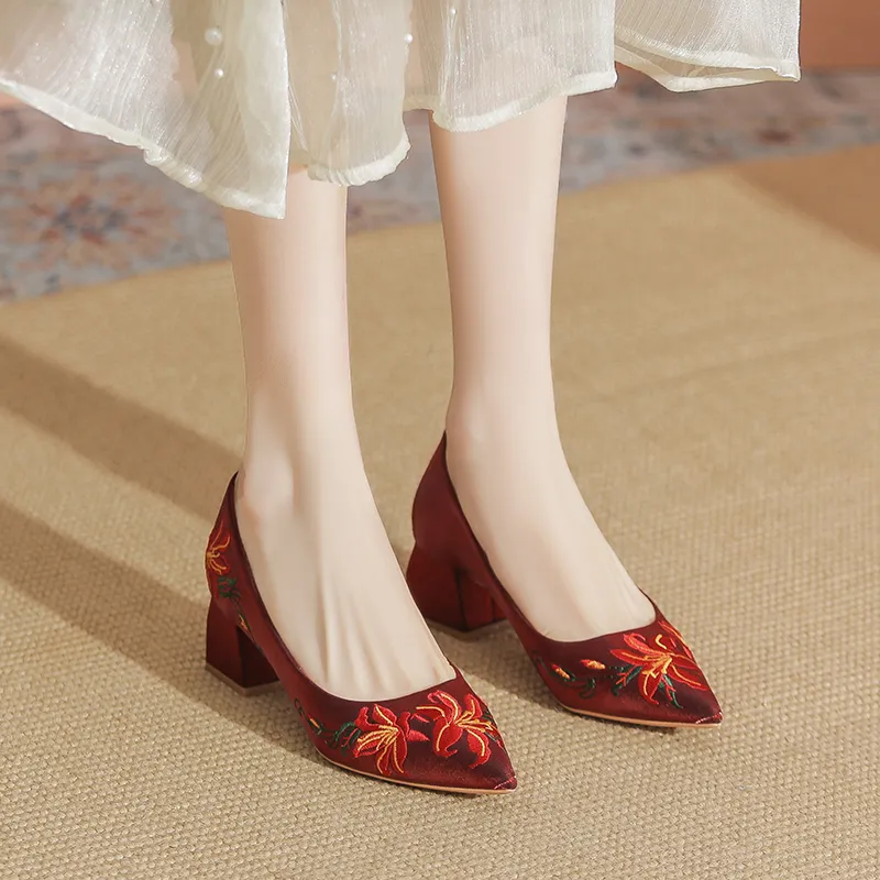 YAFEI XUANYU Chunky Heel High Heels 5cm Women's-3