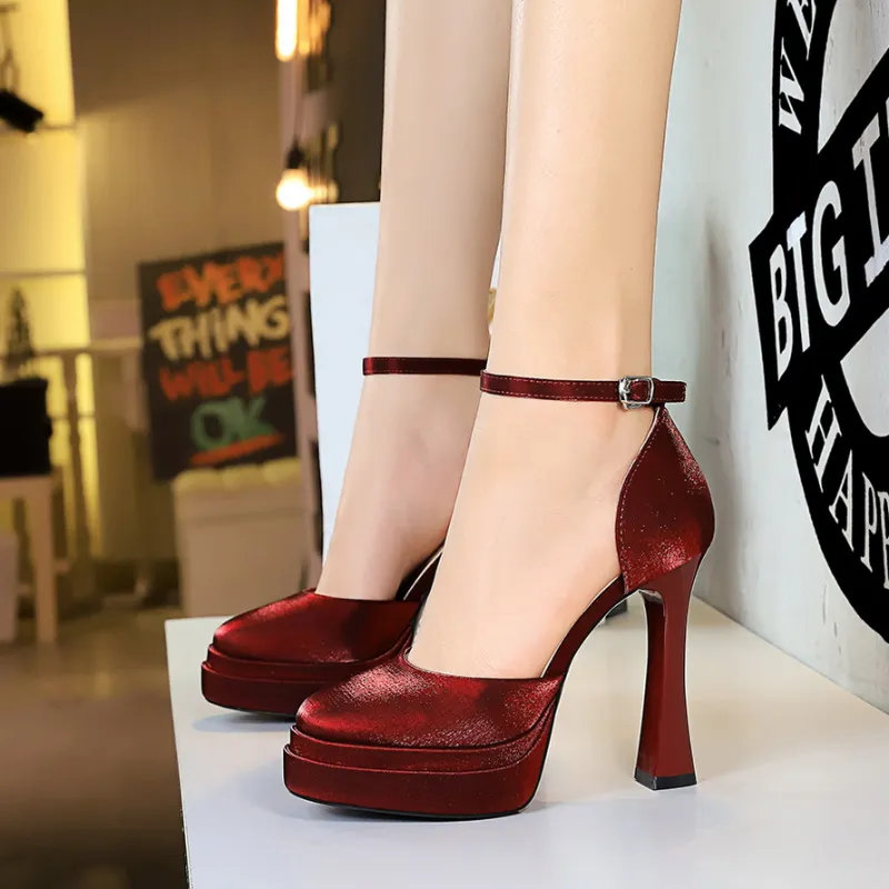 YAFEI XUANYU Chunky Heel High Heels Women's-8