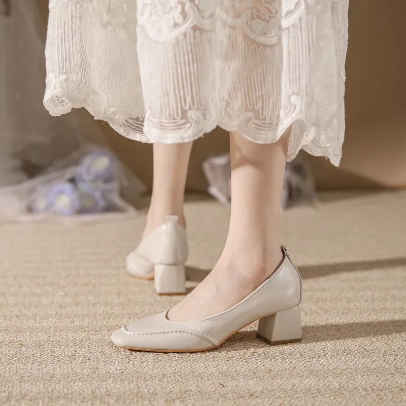 YAFEI XUANYU Chunky Heel High Heels 5cm Women's-15