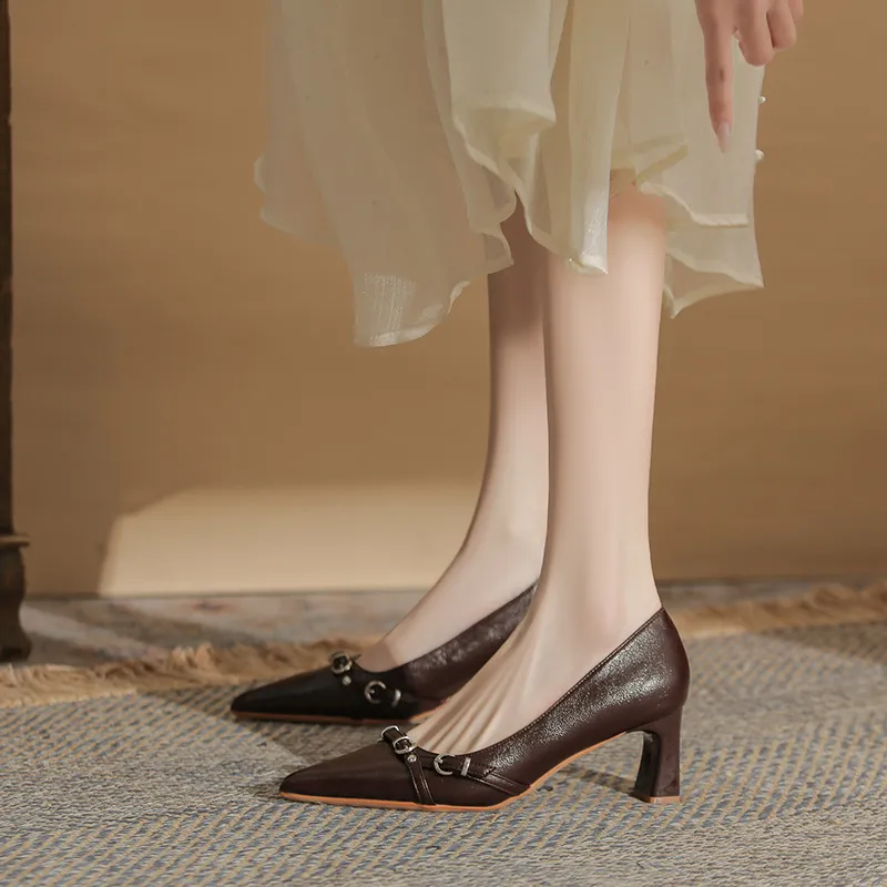 YAFEI XUANYU Chunky Heel High Heels 6CM Women's-3