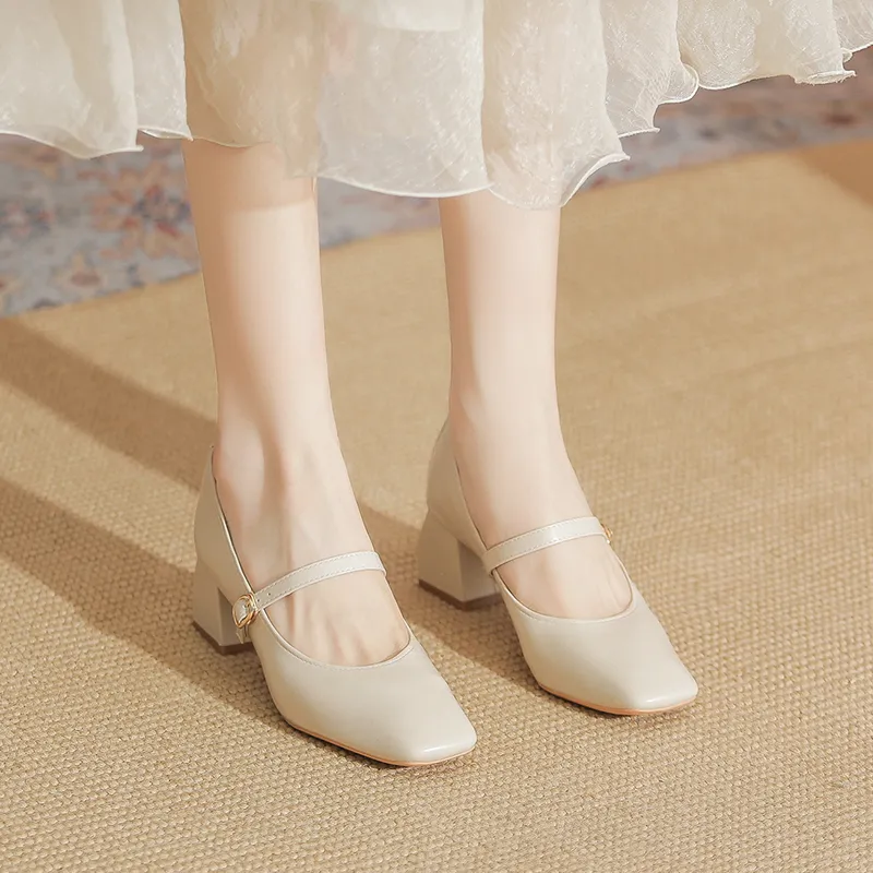 YAFEI XUANYU Chunky Heel High Heels 5cm Women's-11
