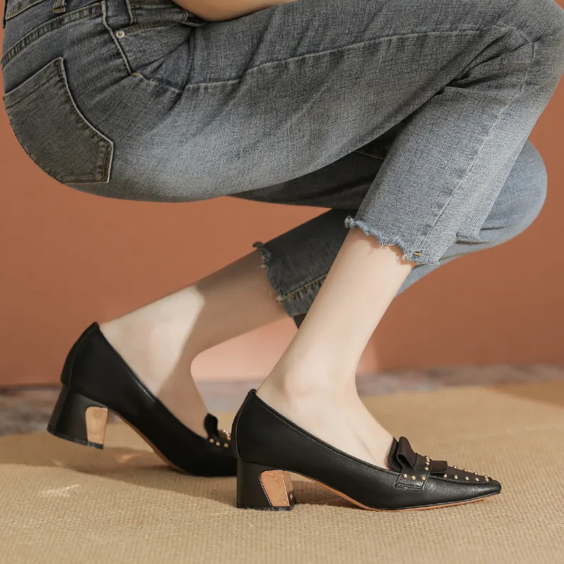YAFEI XUANYU Chunky Heel High Heels 5cm Women's-9