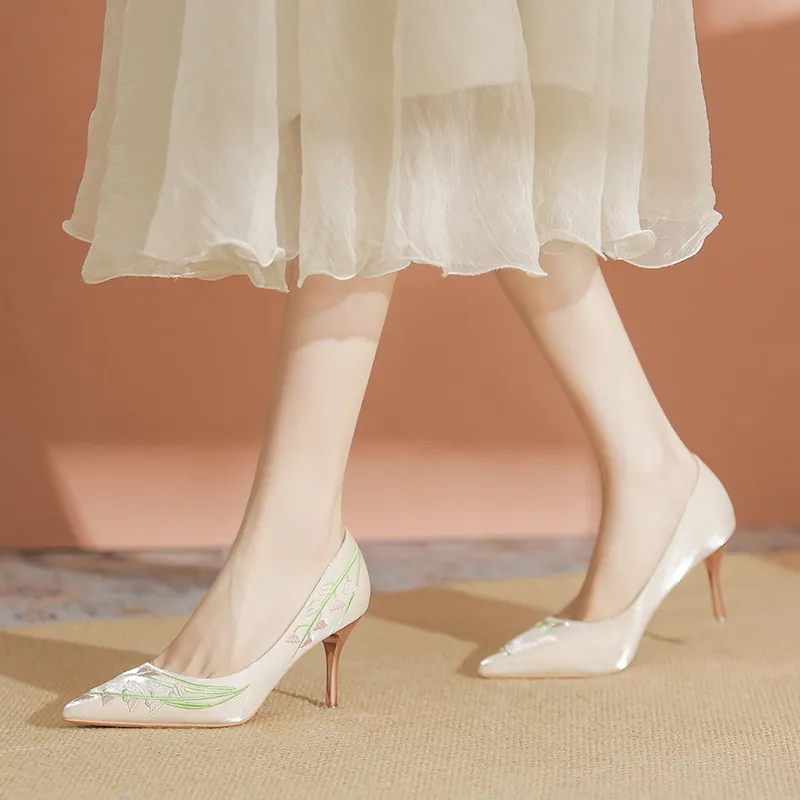 YAFEI XUANYU Slim Heel High Heels 7cm Women's-4