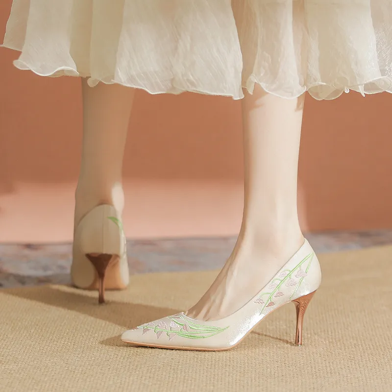 YAFEI XUANYU Slim Heel High Heels 7cm Women's-5