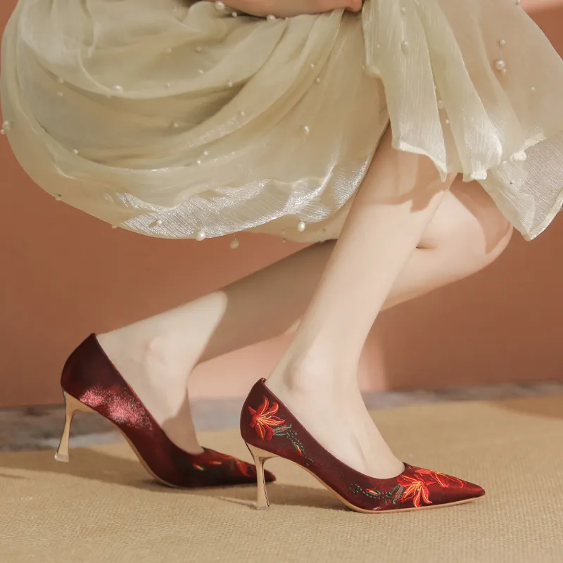 YAFEI XUANYU Slim Heel High Heels 7.5cm Women's-9
