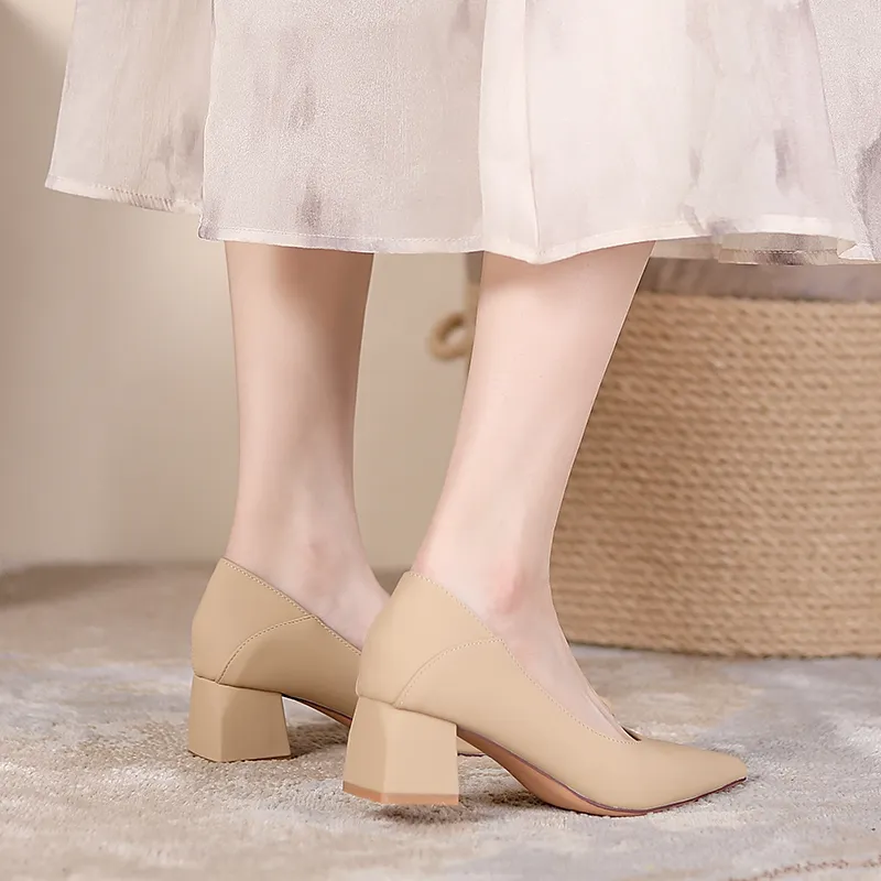 YAFEI XUANYU Chunky Heel High Heels Women's-12