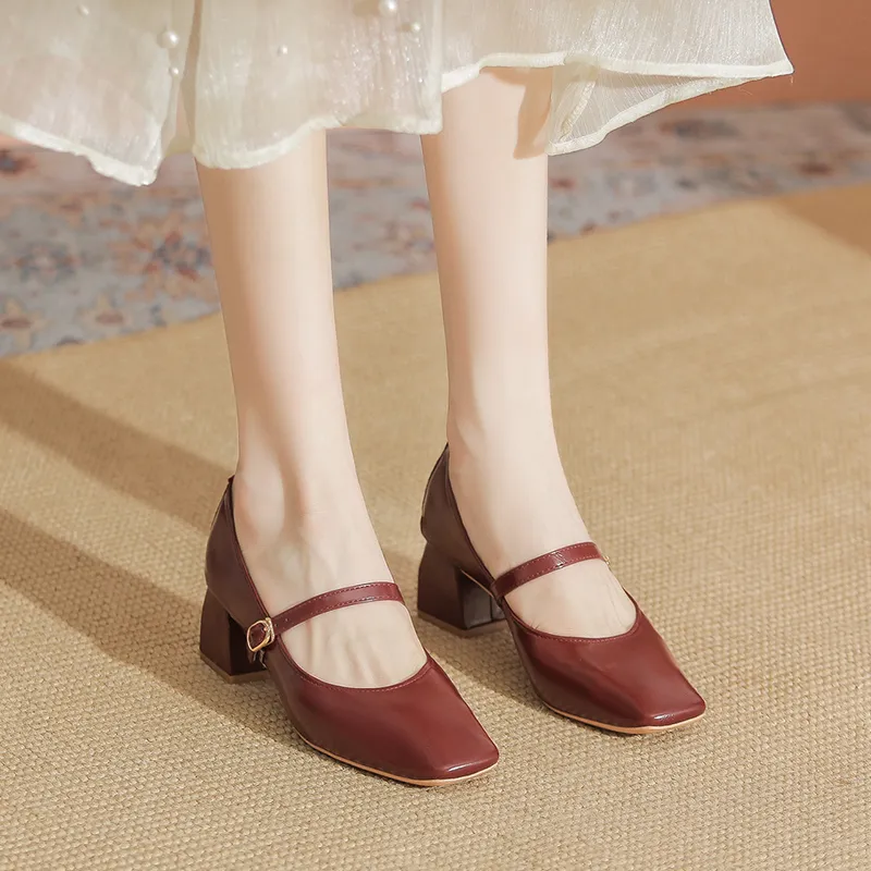 YAFEI XUANYU Chunky Heel High Heels 5cm Women's-27