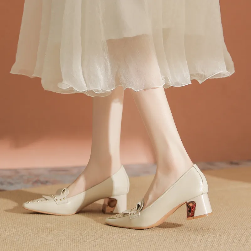 YAFEI XUANYU Chunky Heel High Heels 5cm Women's-16