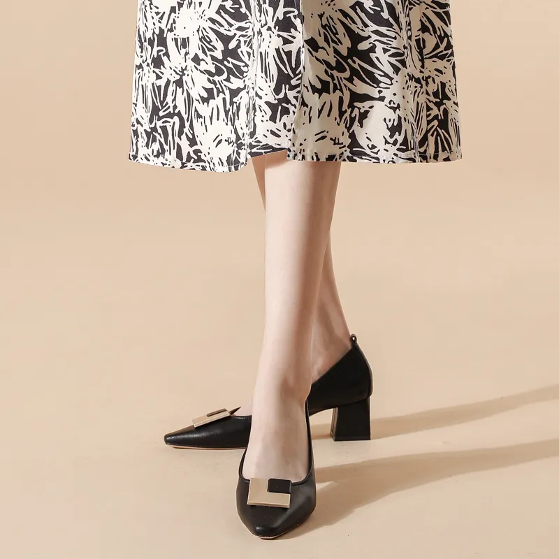 YAFEI XUANYU Chunky Heel High Heels 5cm Women's-3