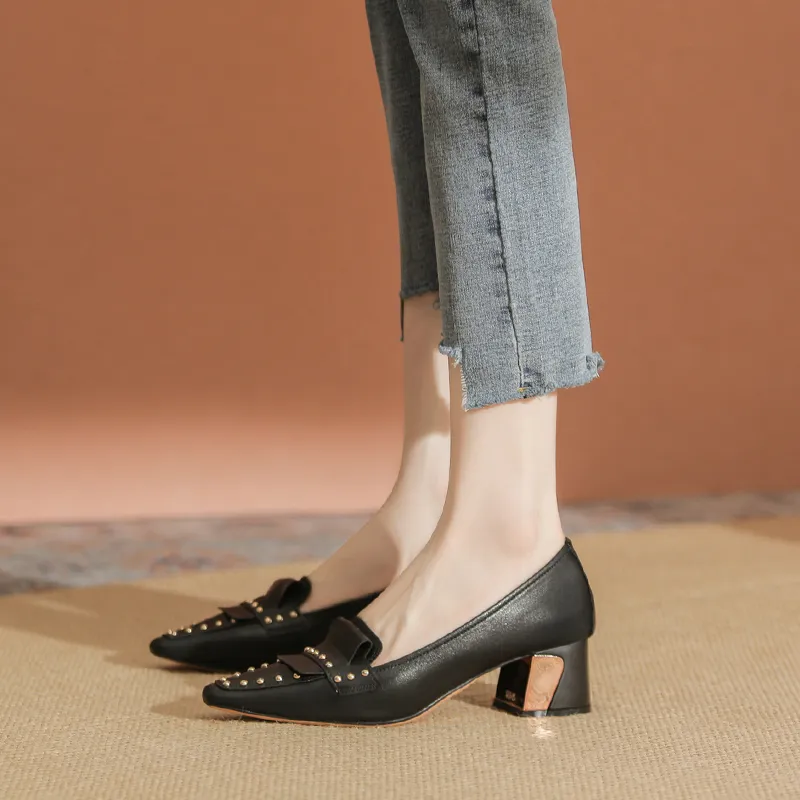 YAFEI XUANYU Chunky Heel High Heels 5cm Women's-5