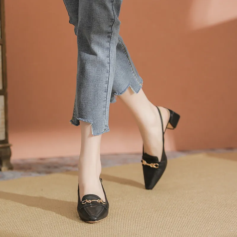 YAFEI XUANYU Chunky Heel High Heels 5cm Women's-18