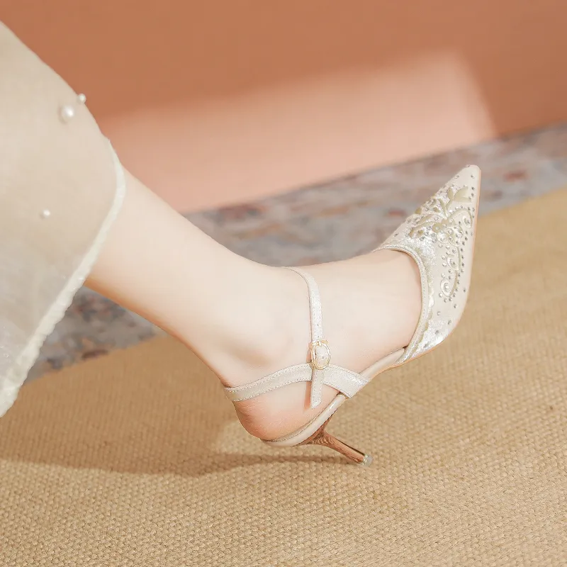 YAFEI XUANYU Slim Heel High Heels 7cm Women's-19