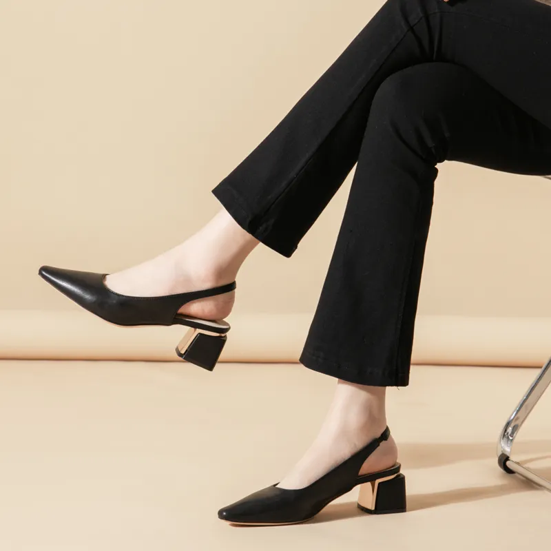 YAFEI XUANYU Chunky Heel High Heels 5cm Women's-2