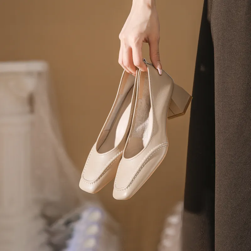 YAFEI XUANYU Chunky Heel High Heels 5cm Women's-8