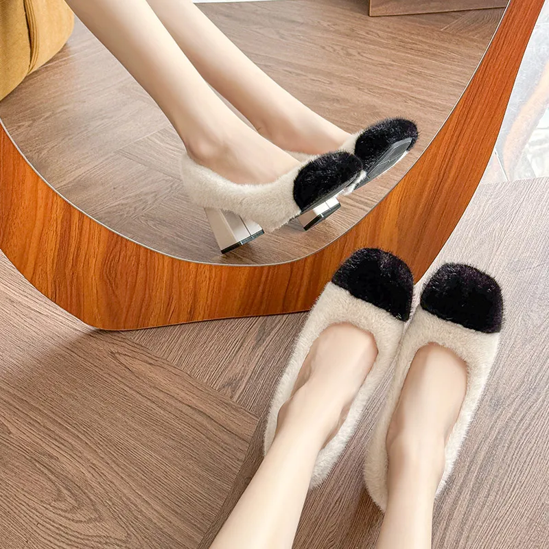 YAFEI XUANYU Chunky Heel High Heels Women's-5