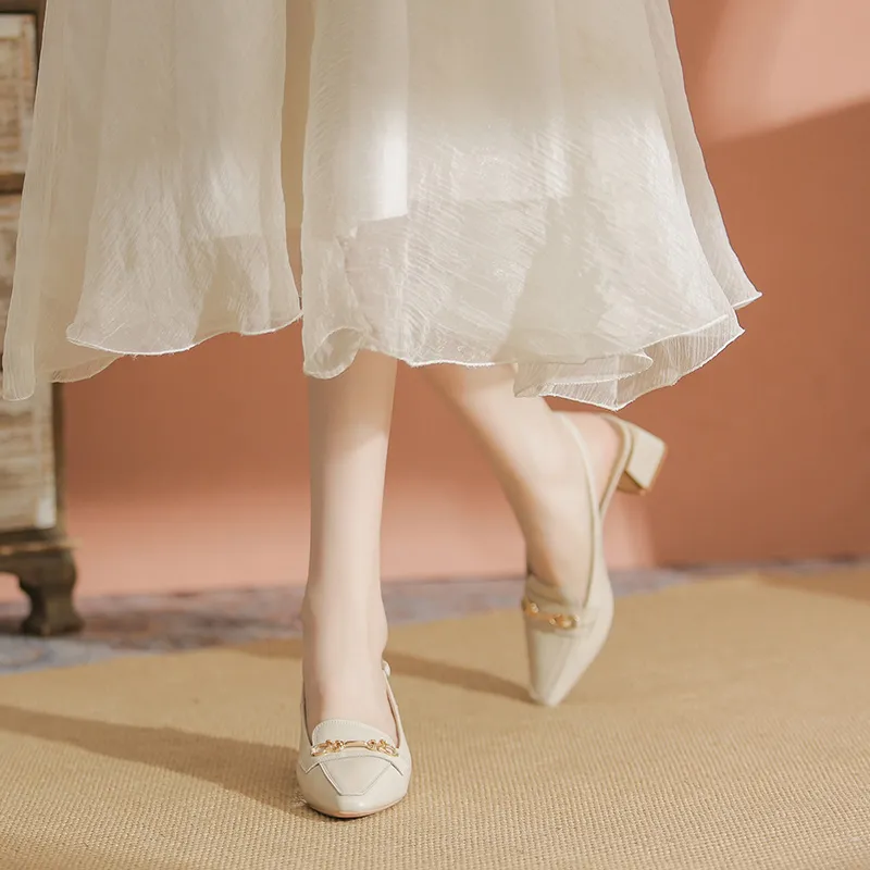 YAFEI XUANYU Chunky Heel High Heels 5cm Women's-5