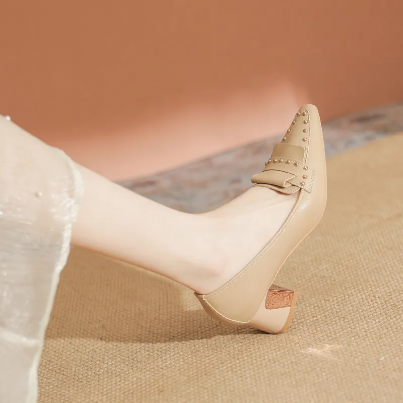 YAFEI XUANYU Chunky Heel High Heels 5cm Women's-21