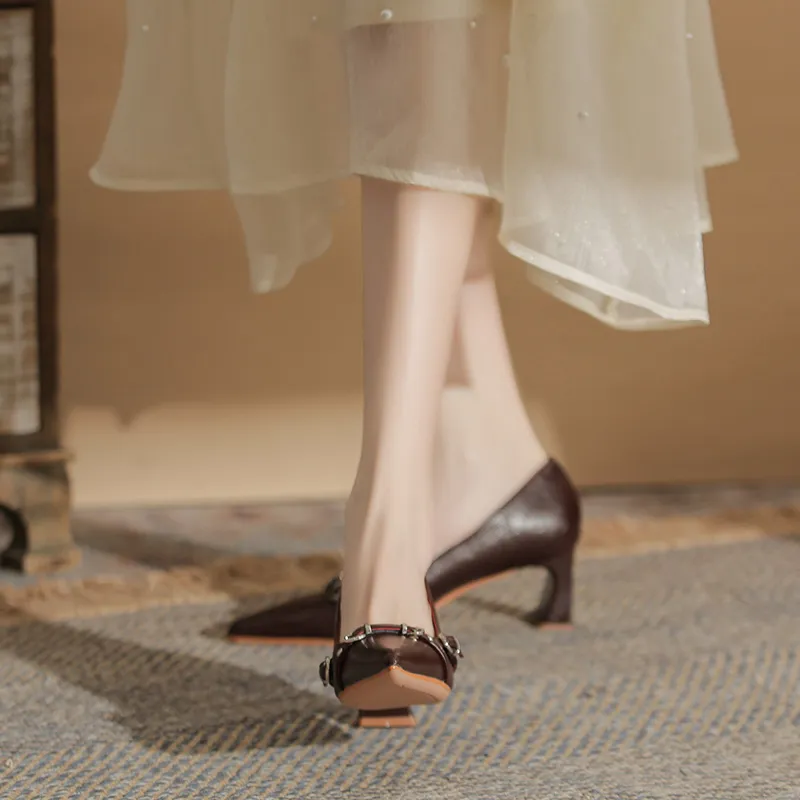 YAFEI XUANYU Chunky Heel High Heels 6CM Women's-6
