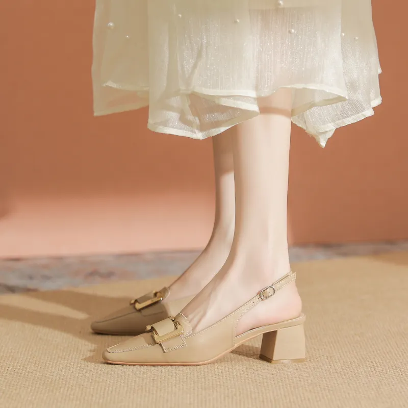 YAFEI XUANYU Chunky Heel High Heels 5cm Women's-5