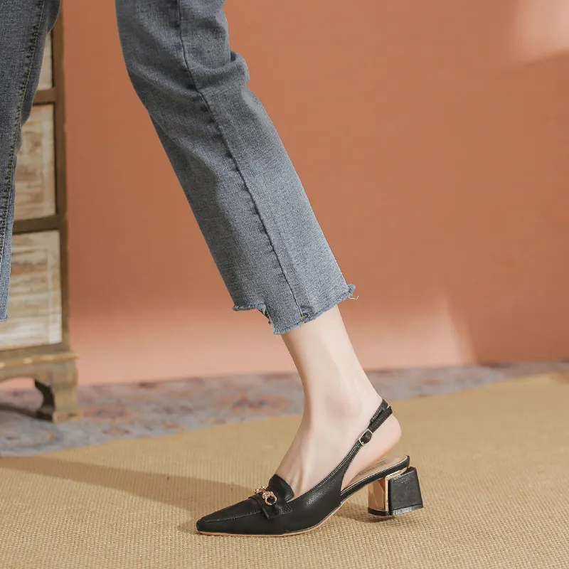YAFEI XUANYU Chunky Heel High Heels 5cm Women's-23