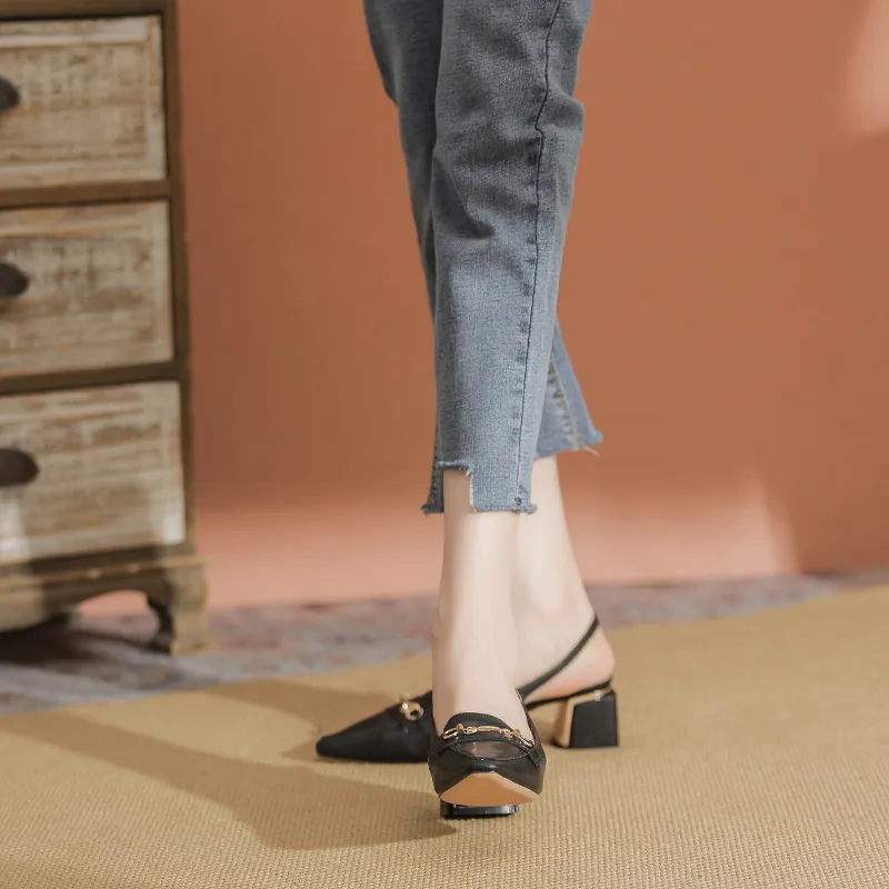 YAFEI XUANYU Chunky Heel High Heels 5cm Women's-17