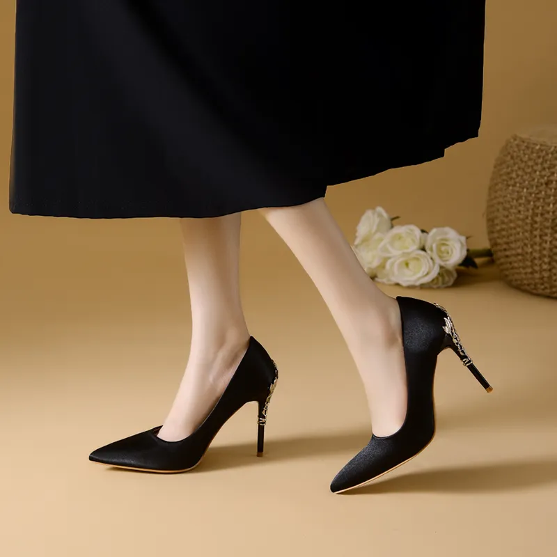 YAFEI XUANYU Slim Heel High Heels 10cm Women's-13